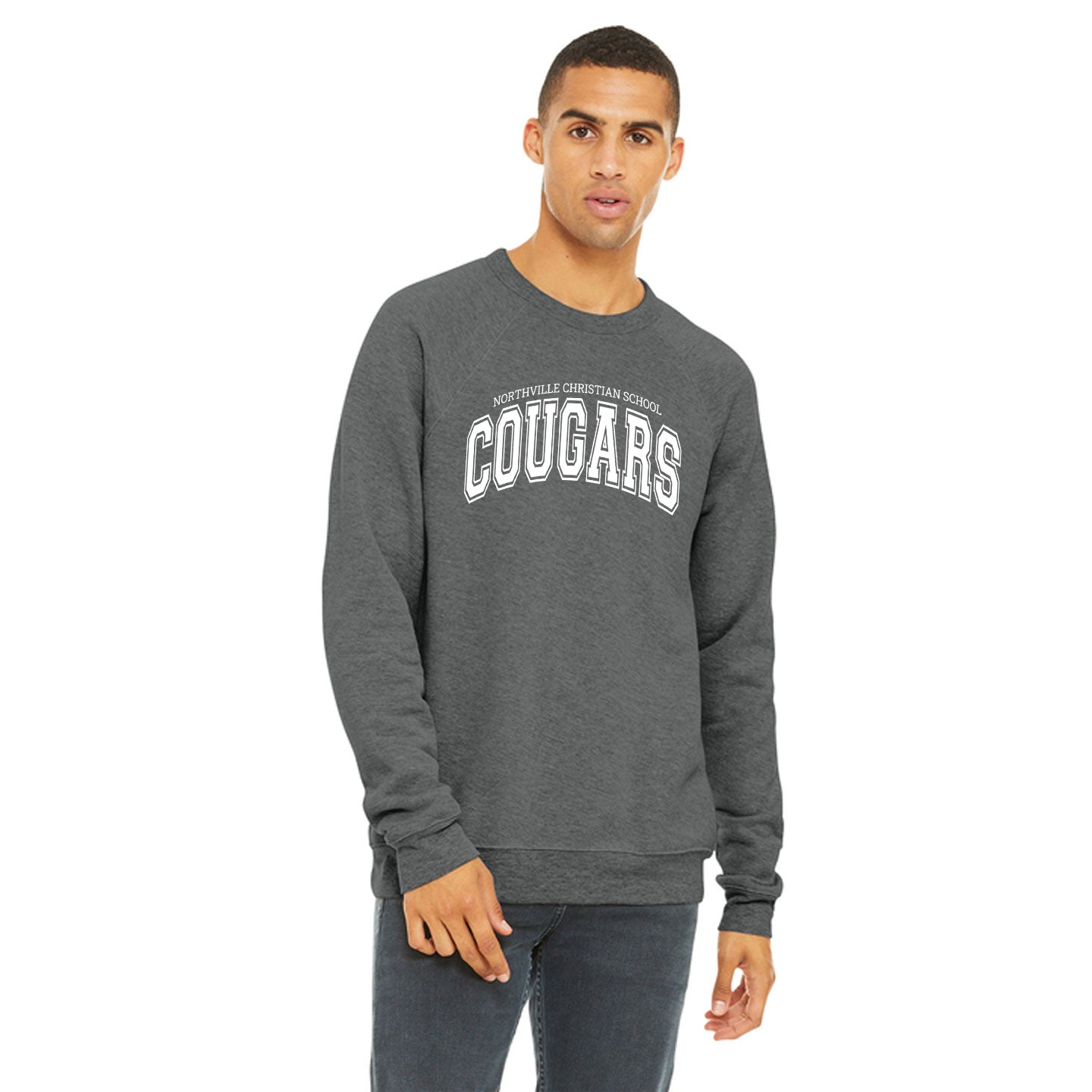 NVCS - Cougars Wordmark Raglan Fleece Sweatshirt