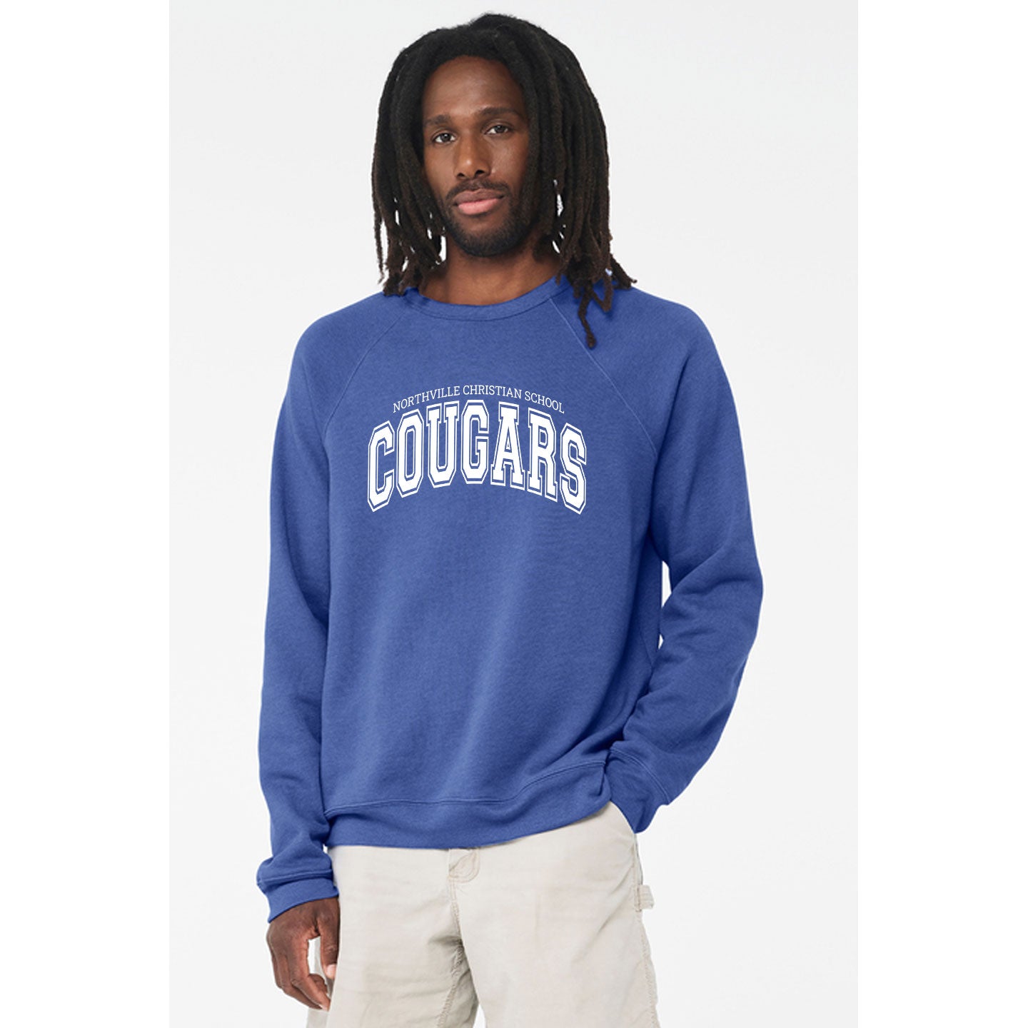 NVCS - Cougars Wordmark Raglan Fleece Sweatshirt