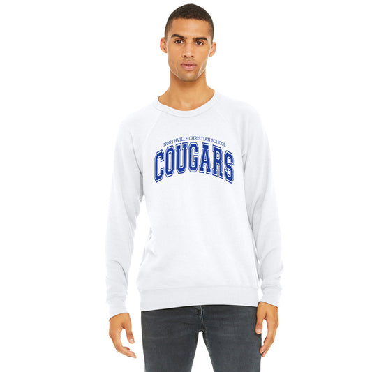 NVCS - Cougars Wordmark Raglan Fleece Sweatshirt