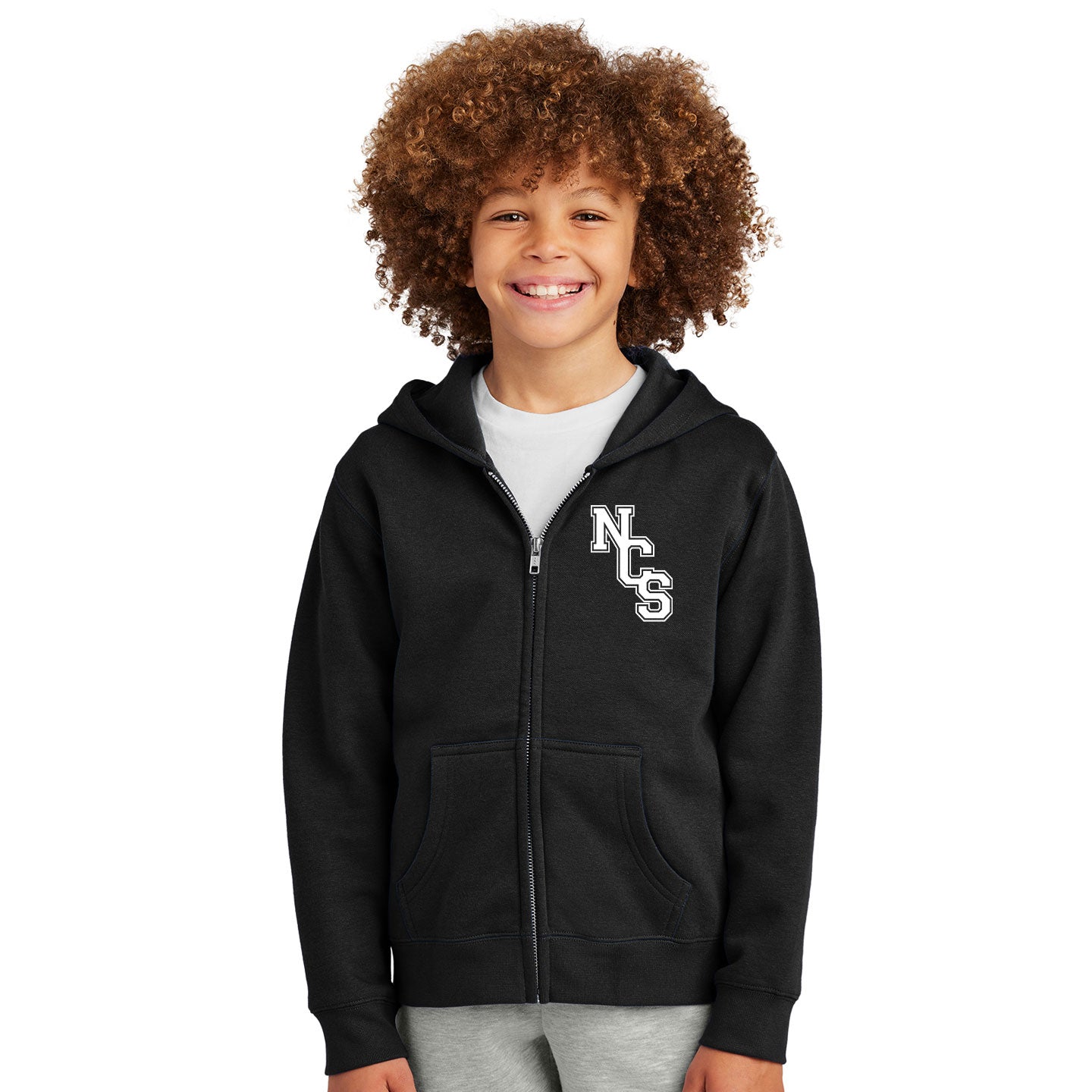 NVCS - NCS District Embroidered Youth V.I.T. Fleece Full Zip Hoodie
