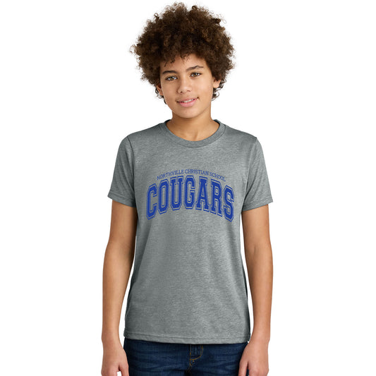 NVCS - Cougars Wordmark Youth Blend T-Shirt