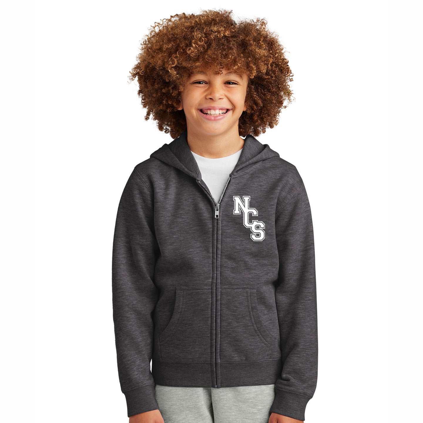 NVCS - NCS District Embroidered Youth V.I.T. Fleece Full Zip Hoodie