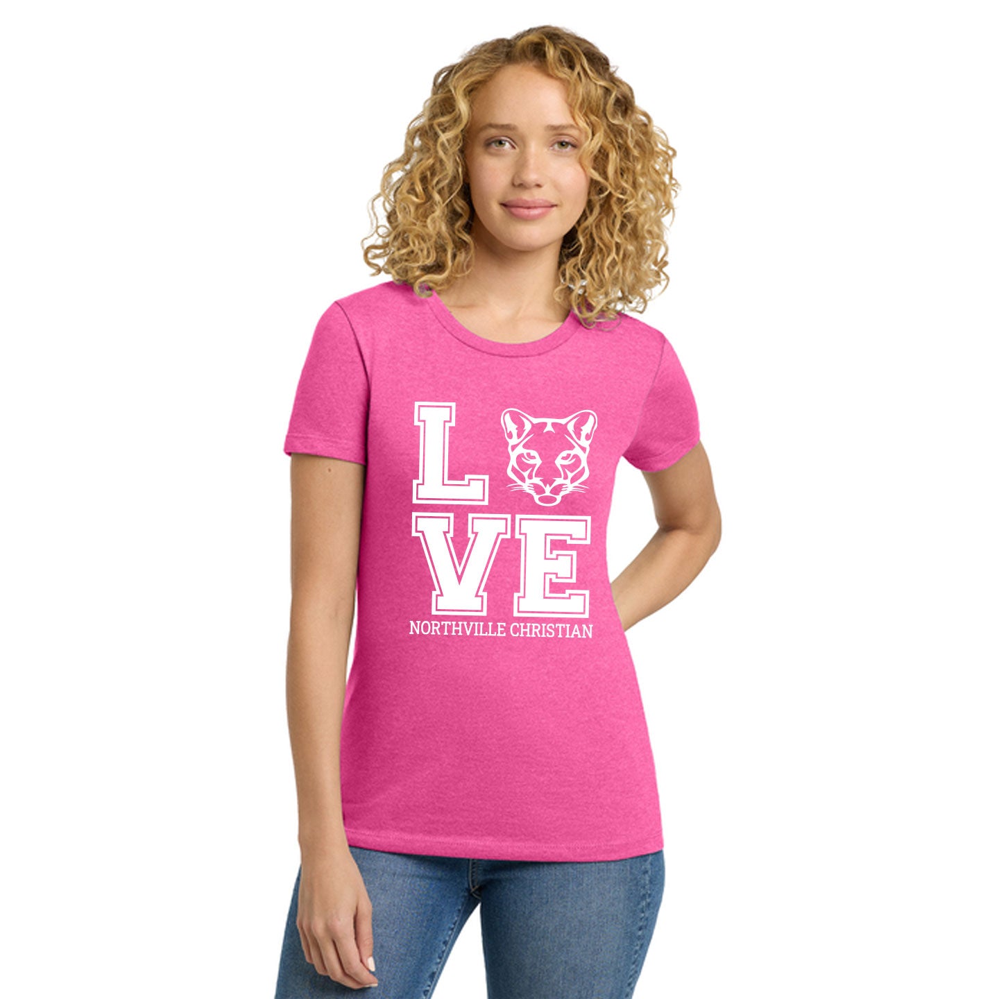 Cougar Love PINK Womens CVS Tee