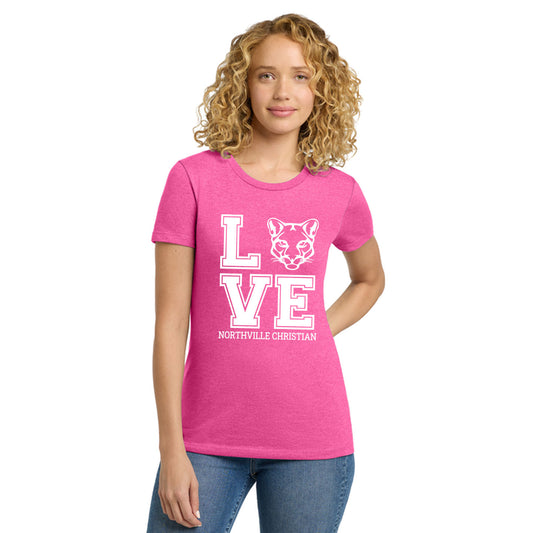 Cougar Love PINK Womens CVS Tee