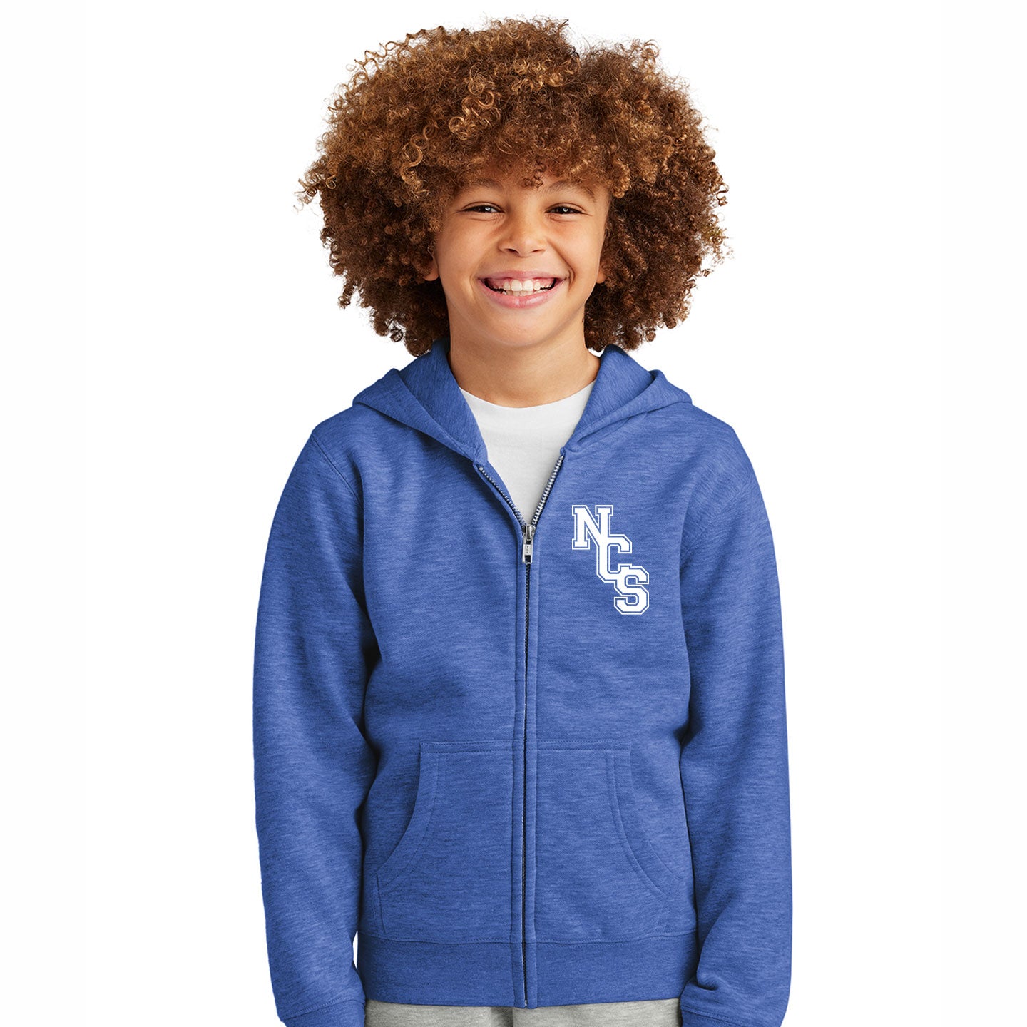 NVCS - NCS District Embroidered Youth V.I.T. Fleece Full Zip Hoodie