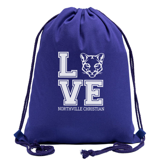 NVCS - Cougar Love Cotton Draw String Bag