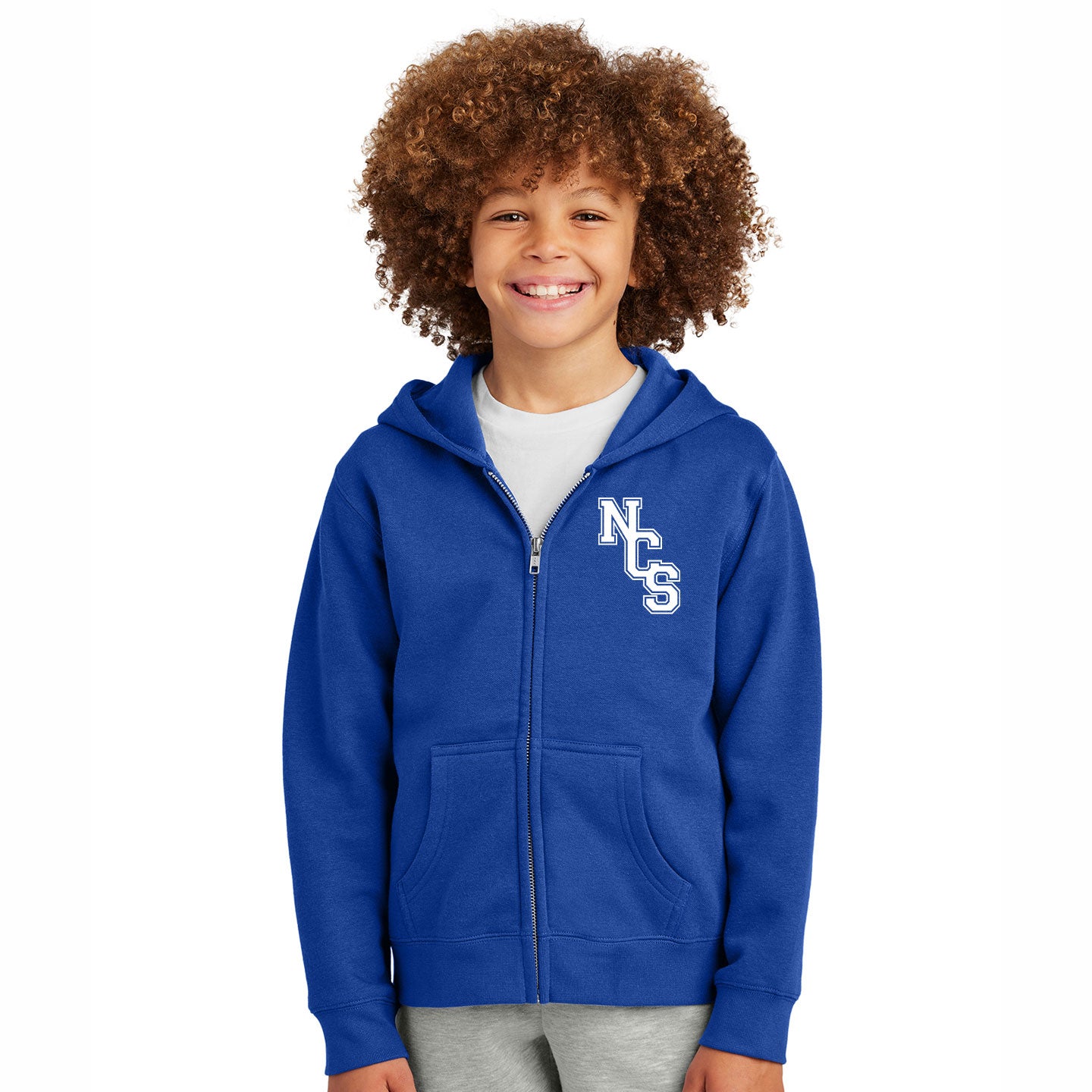 NVCS - NCS District Embroidered Youth V.I.T. Fleece Full Zip Hoodie