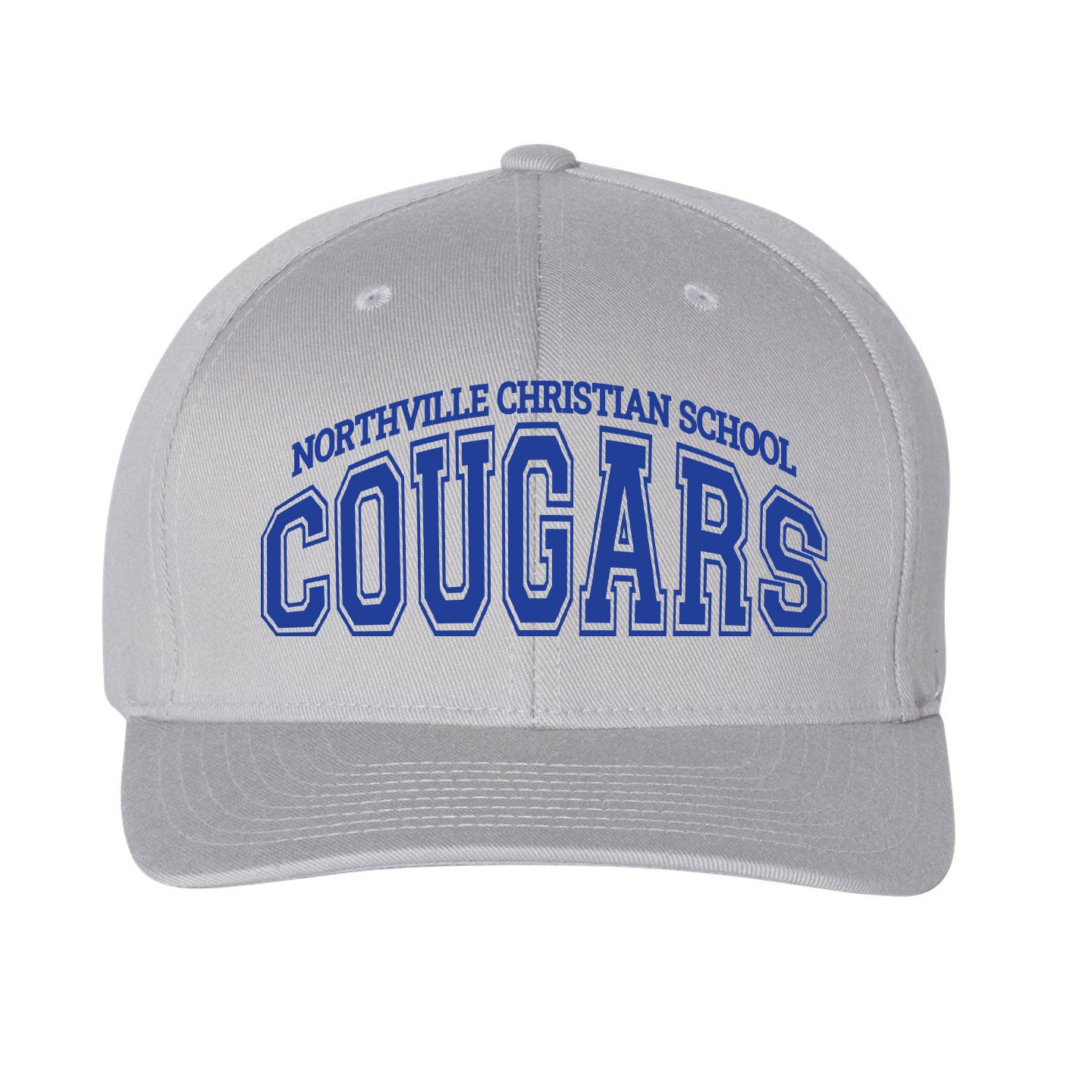 NVCS Cougars Arched - Flexfit Cotton Blend Cap Embroidery