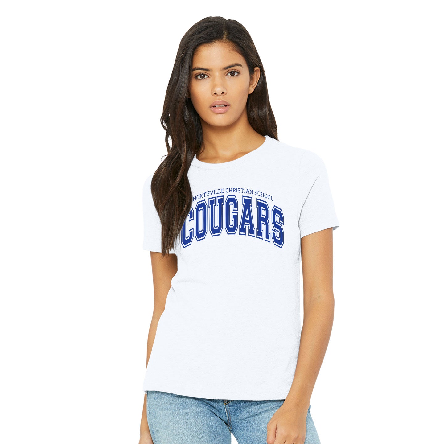 NVCS - Cougars Wordmark Relaxed Womens Tee