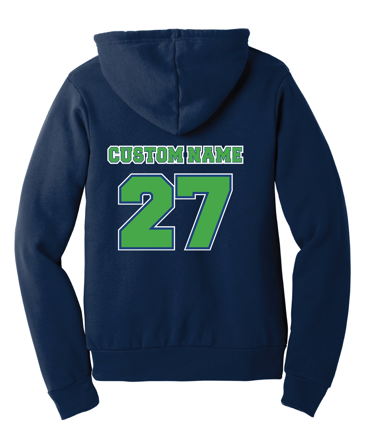 Lakes United Hockey Bella + Canvas Unisex Sponge Fleece Pullover Hoodie Custom Name & Number