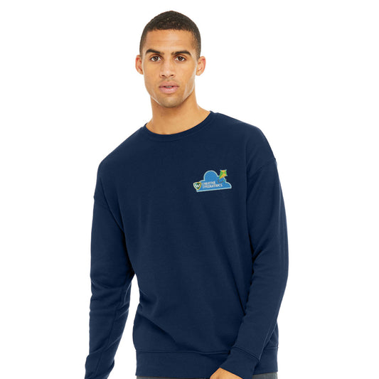 Wayne Pediatrics Bella + Canvas Unisex Cotton/Polyester fleece Drop Shoulder Crewneck Sweatshirt Left Chest Embroidery
