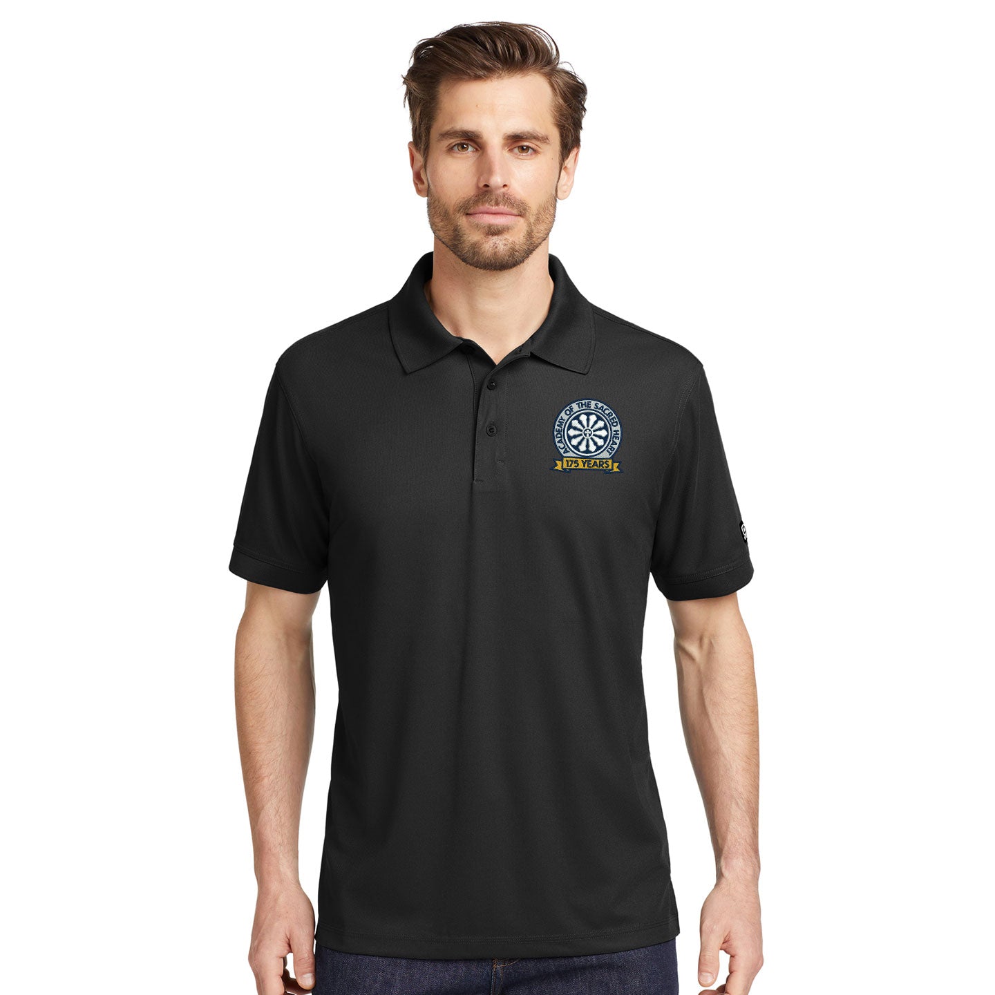 ASH -  Embroidered 175 Years Men's OGIO Caliber Performance Polo