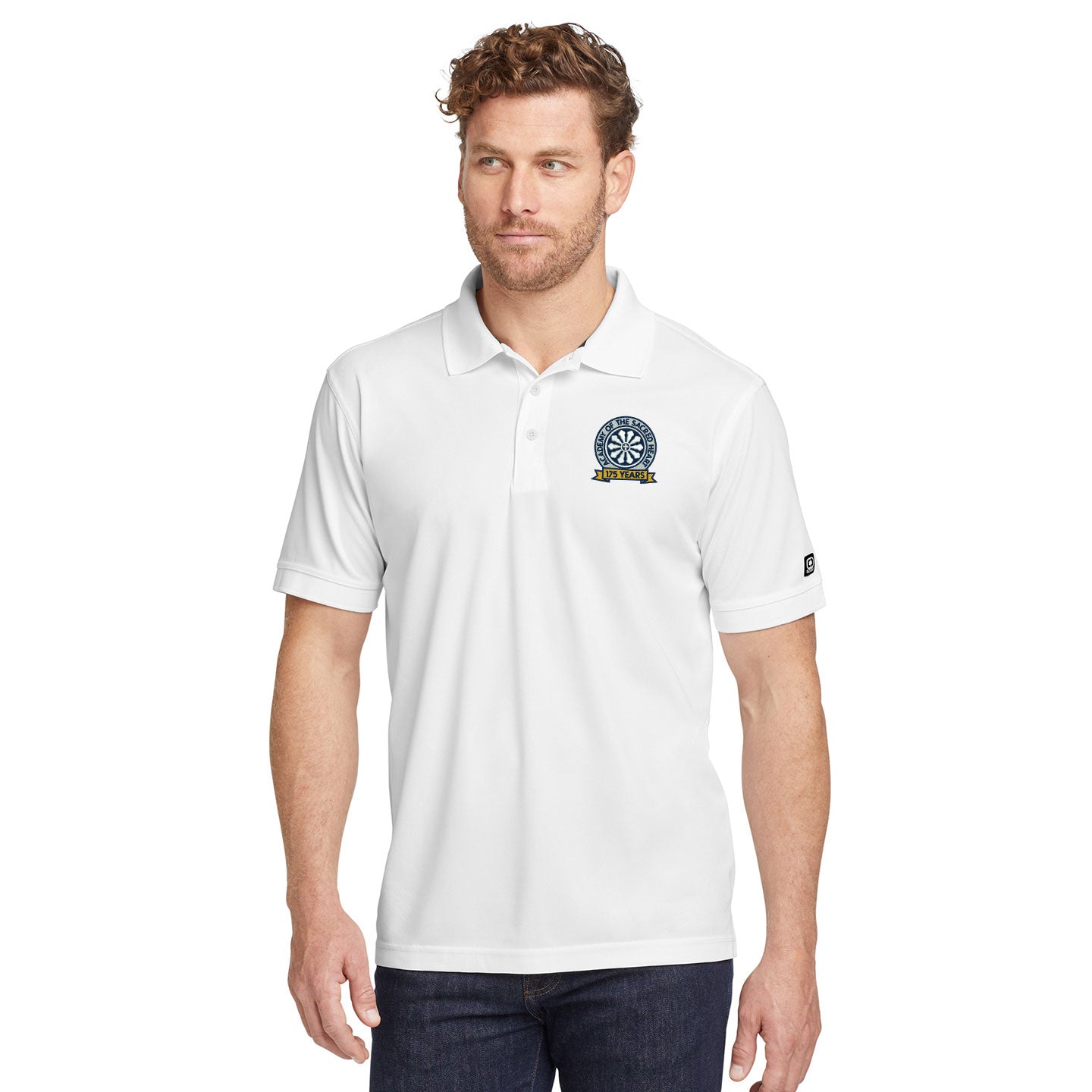 ASH -  Embroidered 175 Years Men's OGIO Caliber Performance Polo