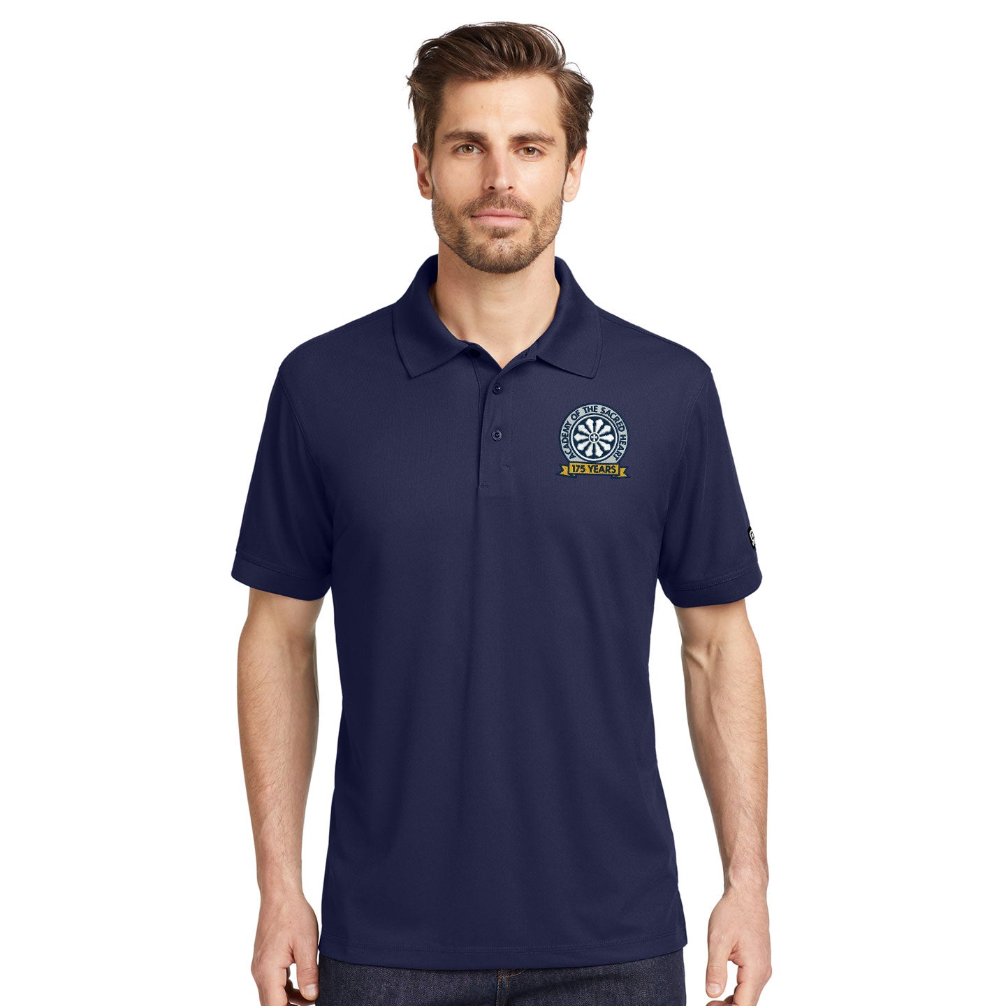 ASH -  Embroidered 175 Years Men's OGIO Caliber Performance Polo
