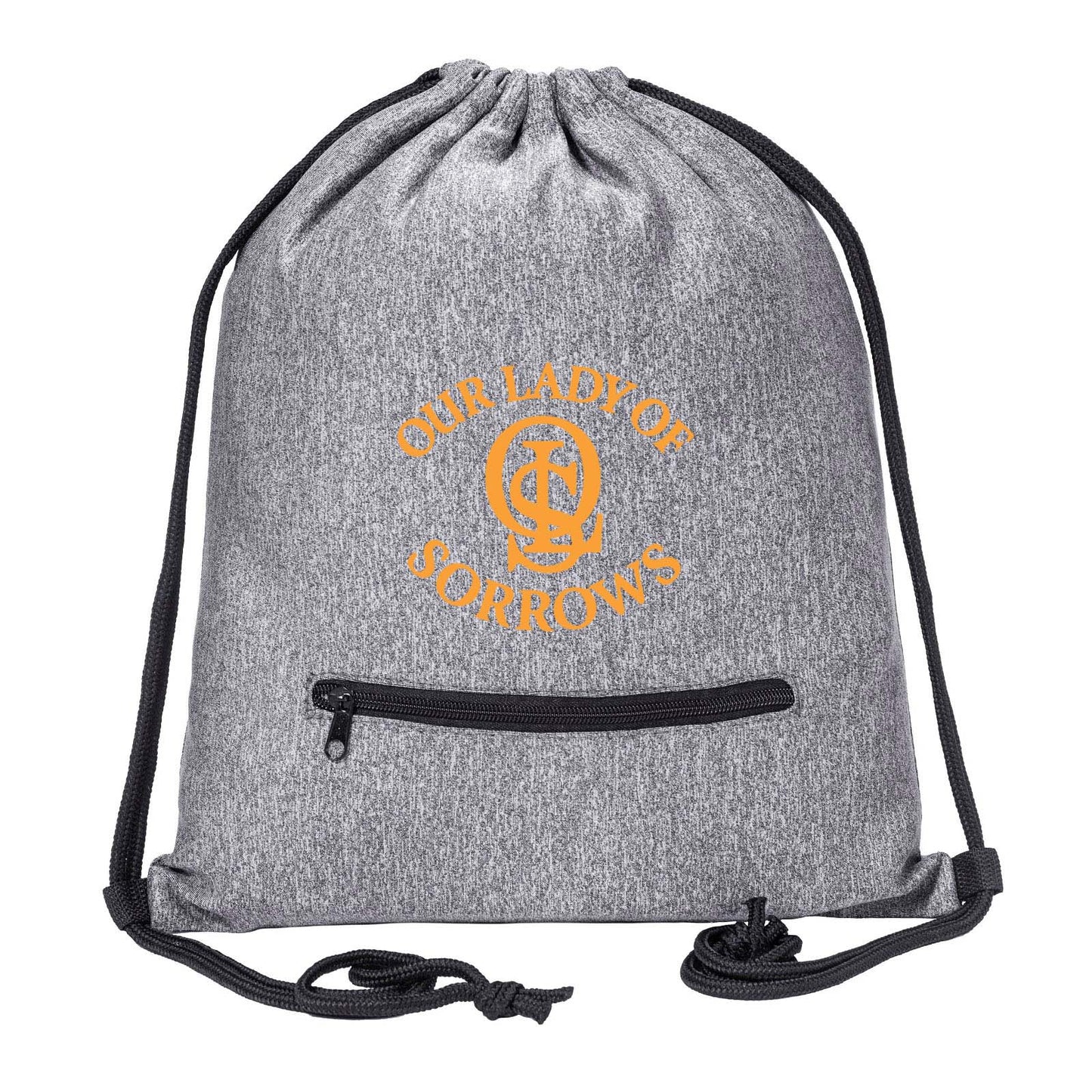 OLS Drawstring Bag w/ Zipper Pocket Printed - Mato & Hash