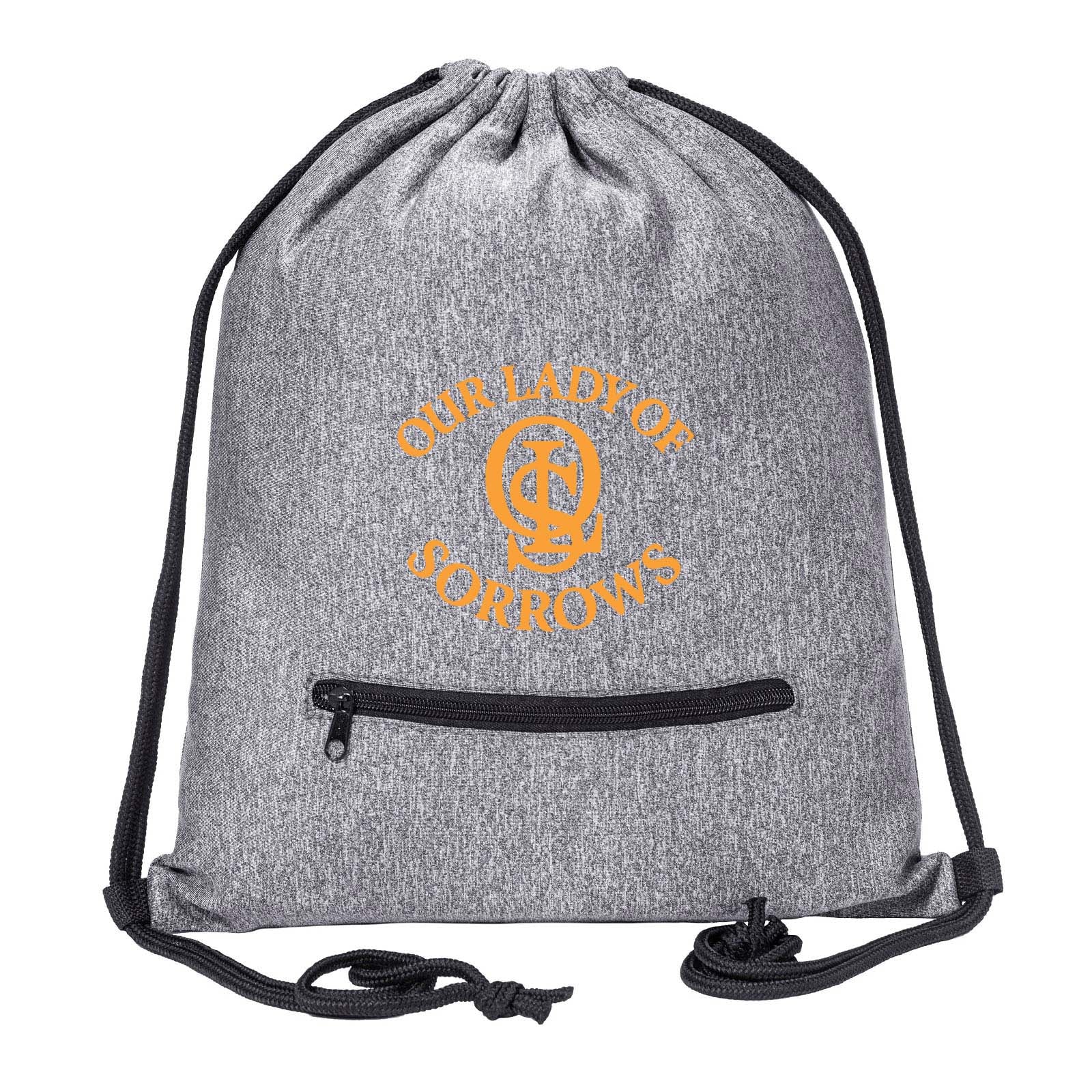 OLS Drawstring Bag w/ Zipper Pocket Printed - Mato & Hash