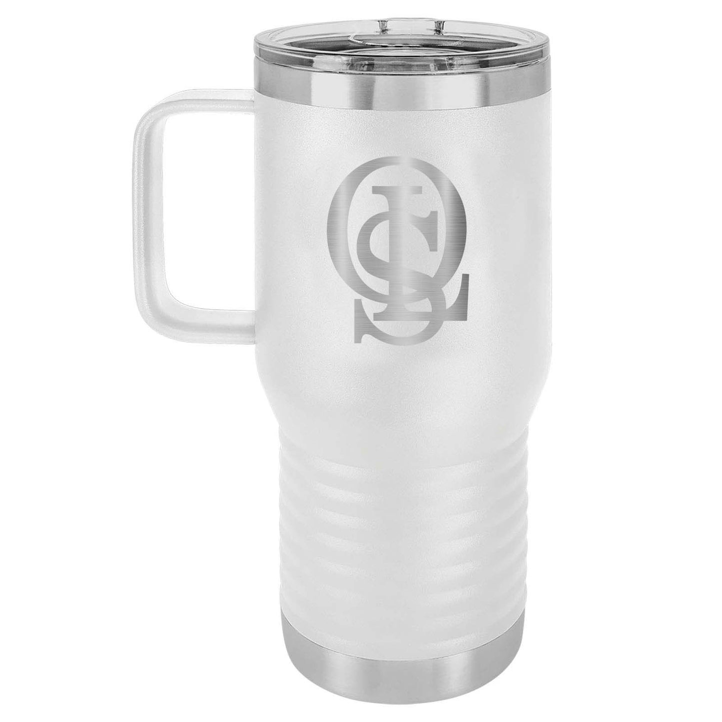 OLS Laser Engraved 20oz Travel Tumbler with Handle - Mato & Hash