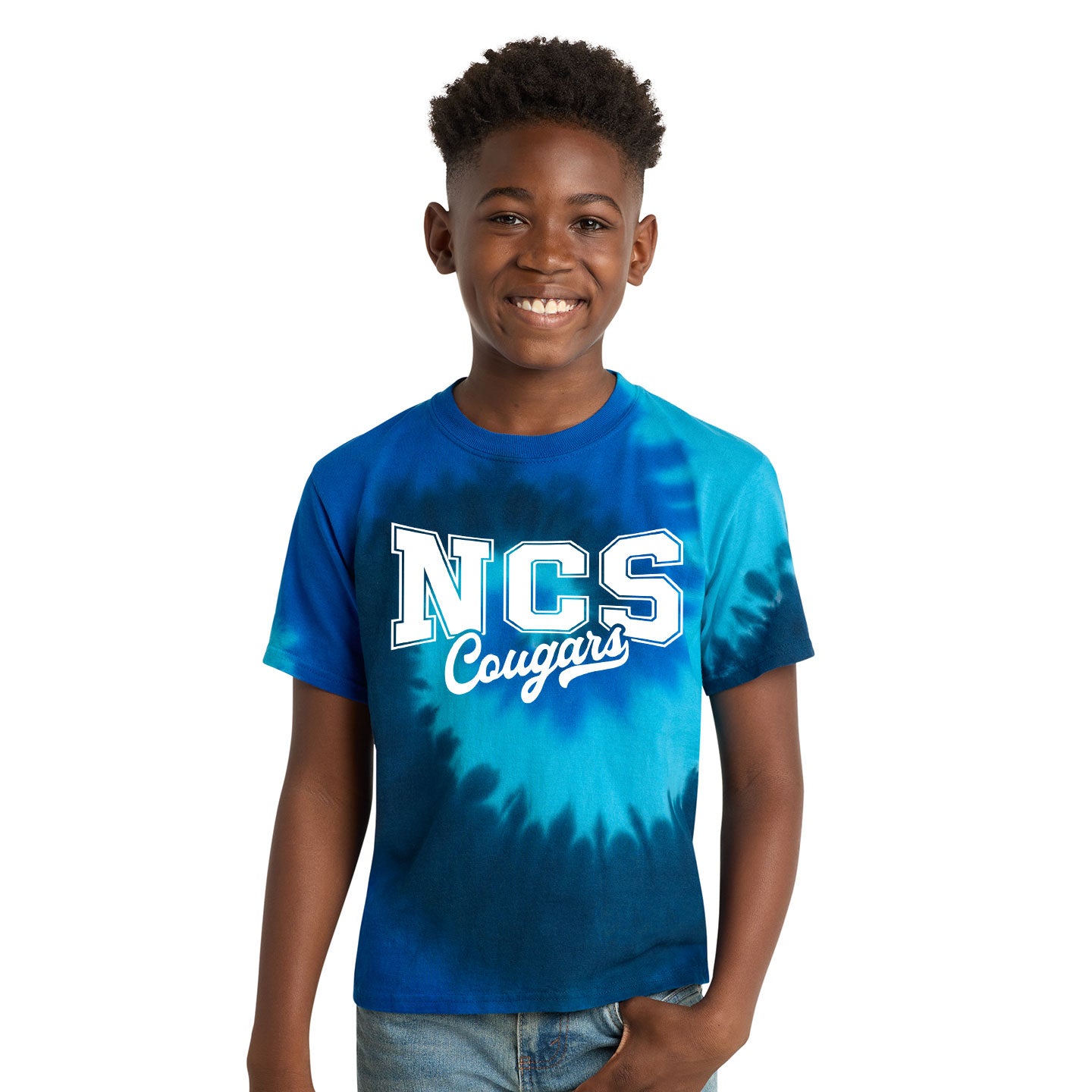 NVCS Northville Christian School Youth  Print Tie Dye Tee