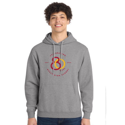 Mercy HS - 80th Anniversary Printed Unisex Port & Co Core Fleece Hoodie