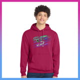 Domino Effect Apparel - Be The Domino Effect Printed Port & Co Pullover Hoodie