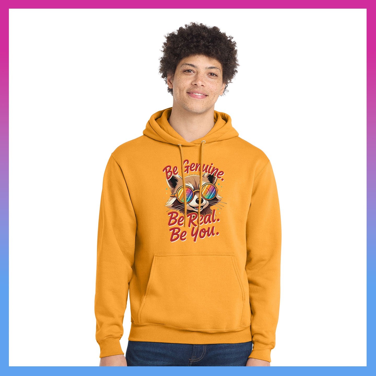 Domino Effect Apparel - Bob Be Genuine Printed Port & Co Pullover Hoodie