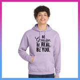 Domino Effect Apparel - Be Genuine Typography Printed Port & Co Pullover Hoodie