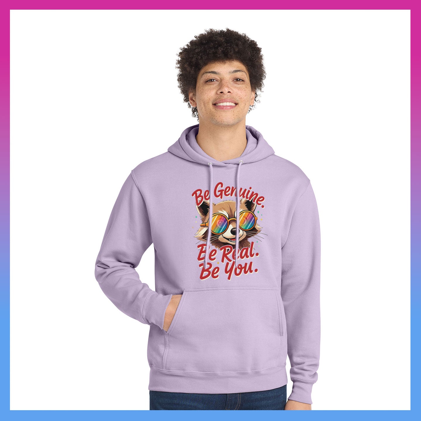 Domino Effect Apparel - Bob Be Genuine Printed Port & Co Pullover Hoodie