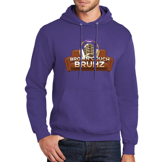 Brown Couch Bruhz - Port & Company Core Fleece Pullover Hooded Sweatshirt
