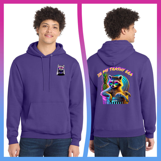 Domino Effect Apparel - In My Trashy Era Printed Port & Co Pullover Hoodie