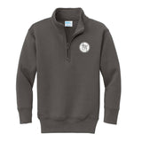 New City School -  Left Chest Circle Embroidery  - Port & Company Youth 1/4 Zip Sweatshirt