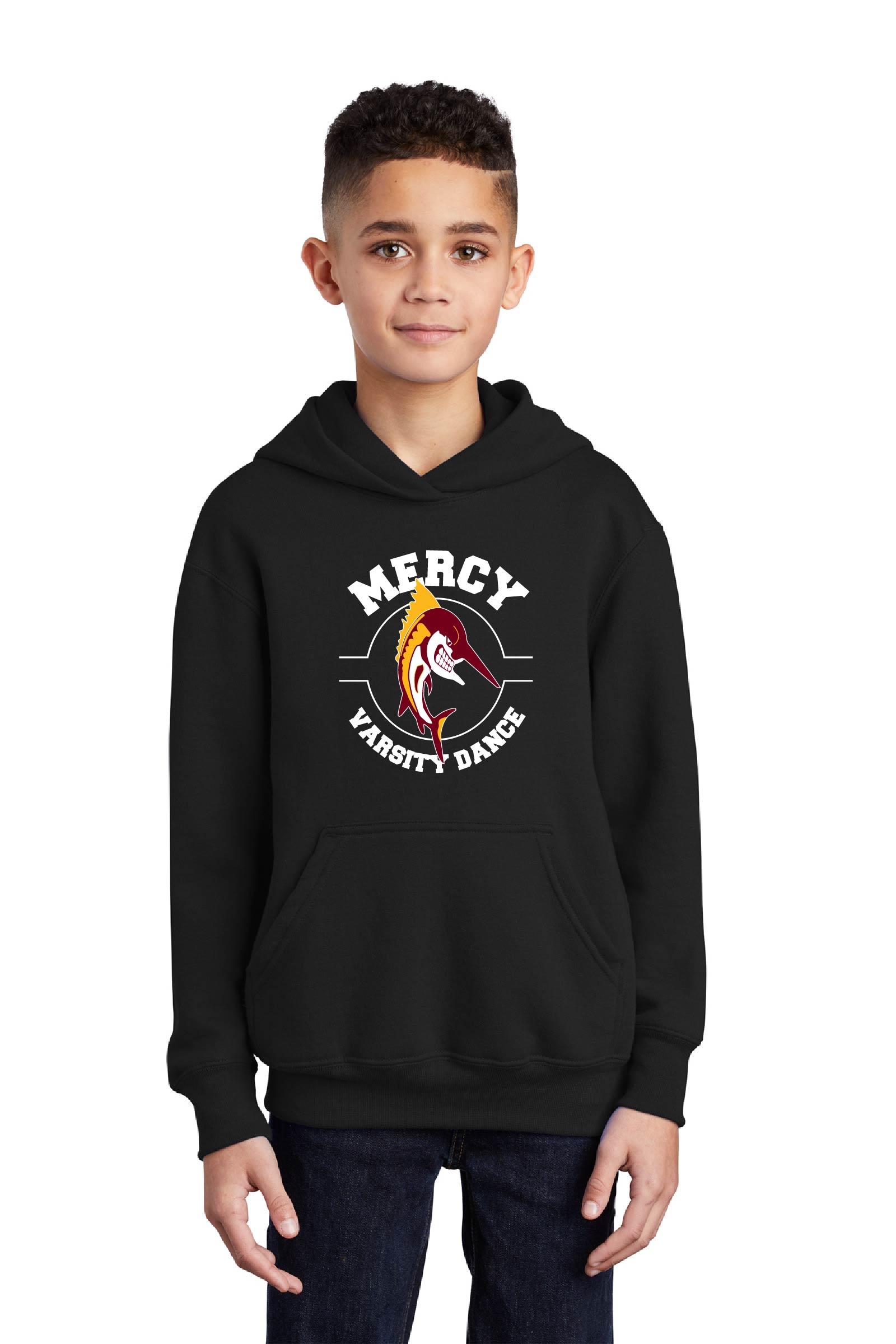 Mercy High School - Varsity Dance - Port & Company® Youth Core Fleece Pullover Hooded Sweatshirt