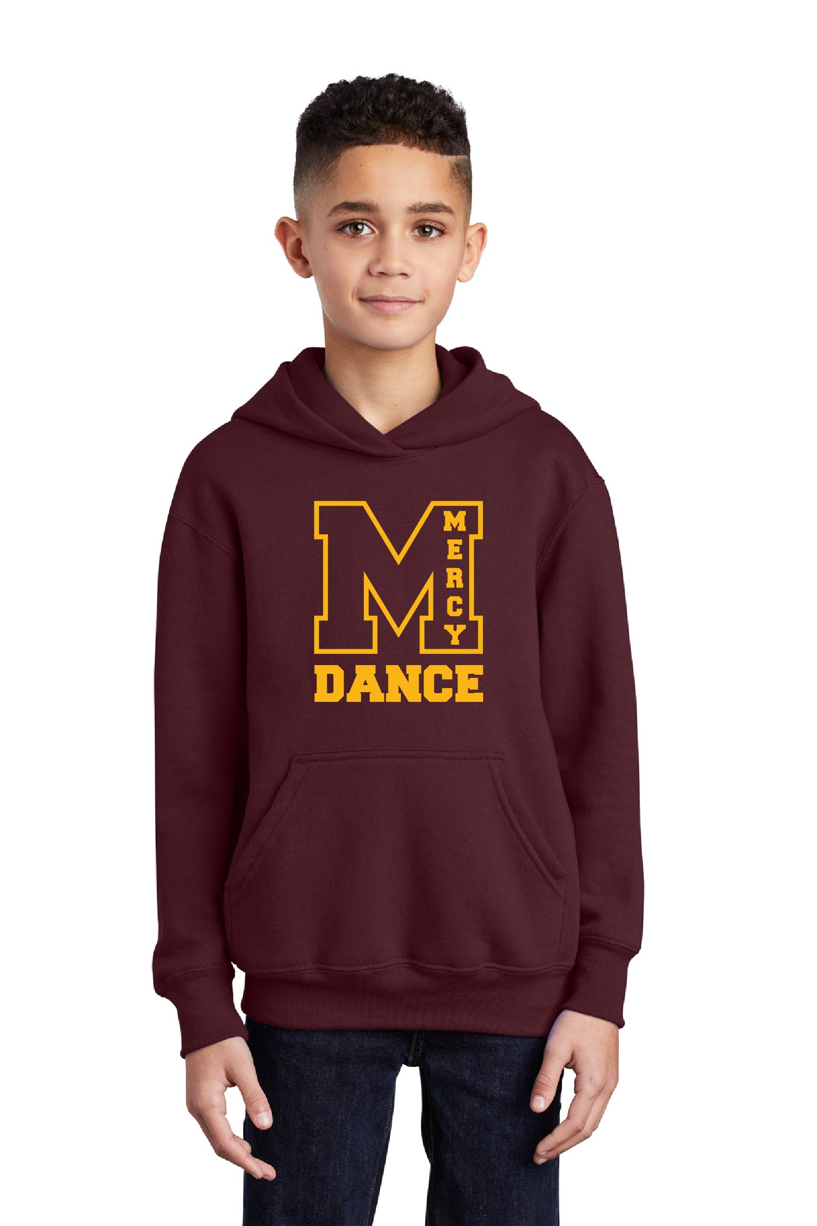 Mercy High School - Varsity Dance - Port & Company® Youth Core Fleece Pullover Hooded Sweatshirt