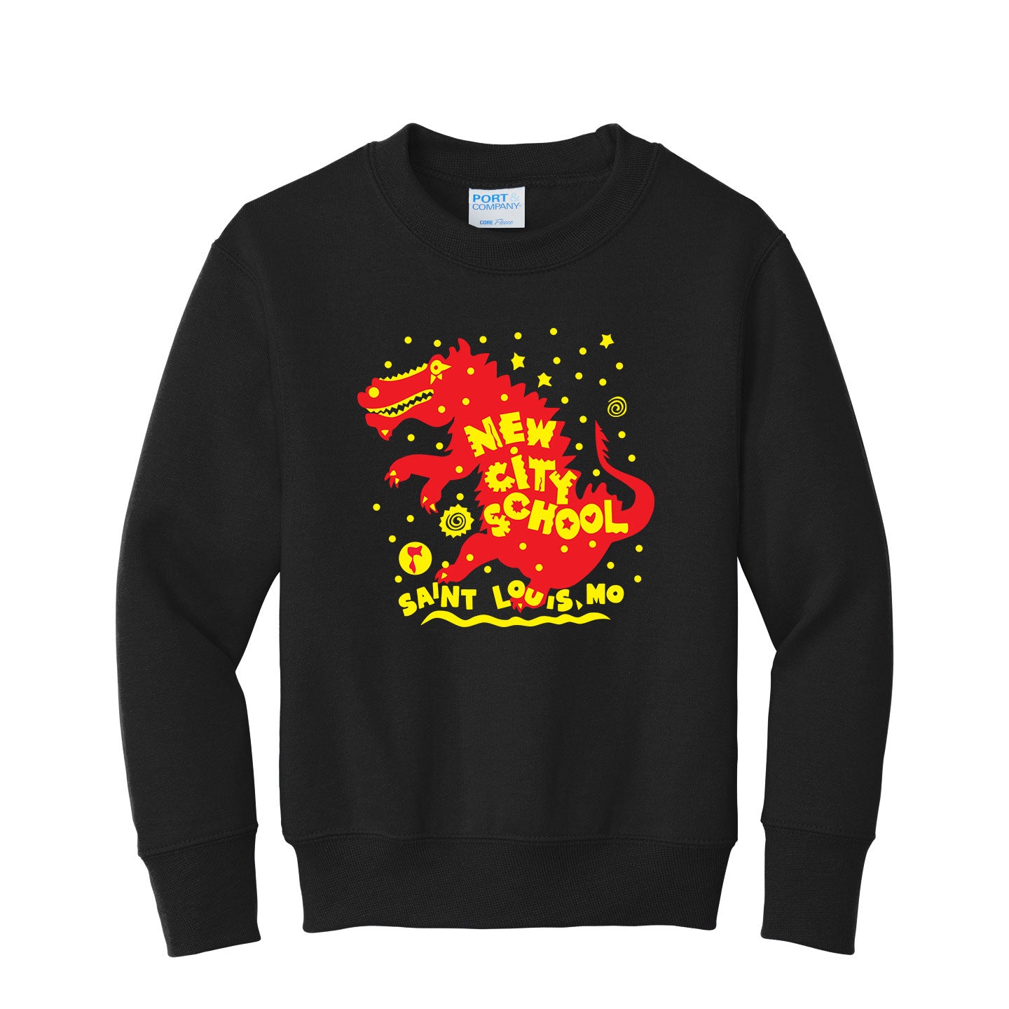 New City School - Dancing Driffin - Port & Company  Youth Core Fleece Crewneck Sweatshirt
