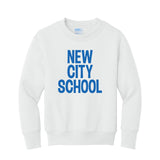 New City School - Stacked Design - Port & Company® Youth Core Fleece Crewneck Sweatshirt