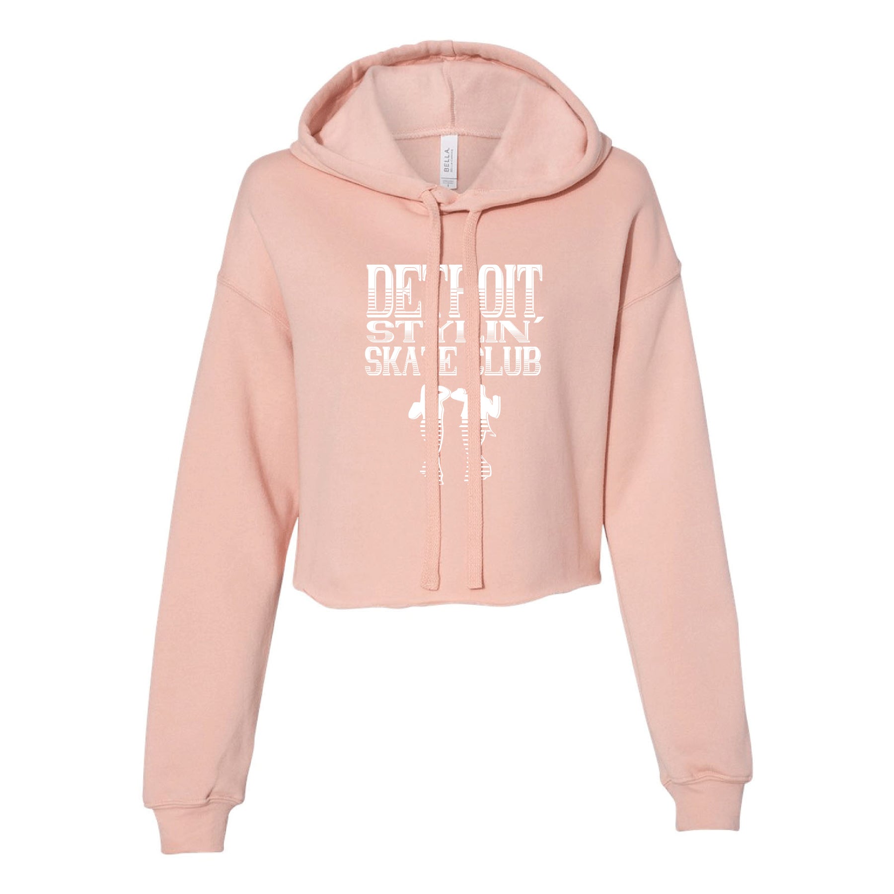 Detroit Stylin' Skate Club - Bella + Canvas Women's Sponge Fleece Cropped Fleece Hoodie Printed