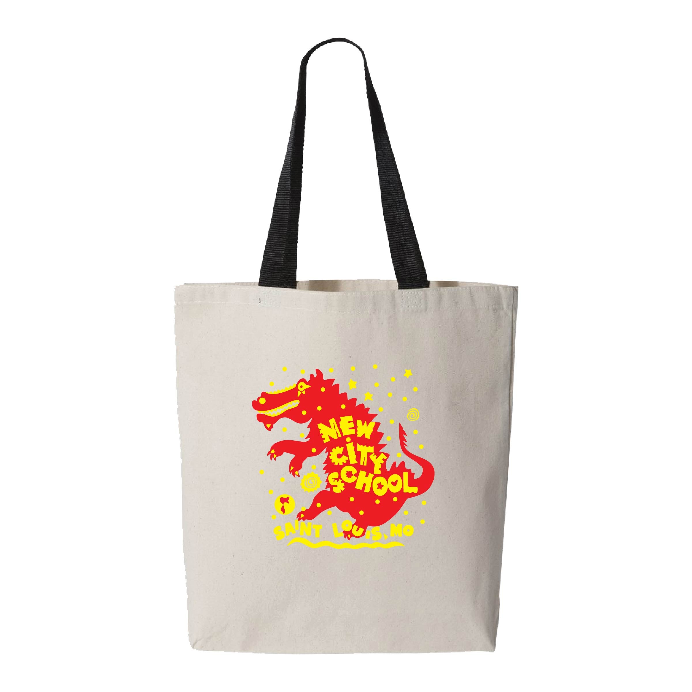 New City School - Dancing Driffin - Q-Tees 11L Canvas Tote with Contrast-Color Handles