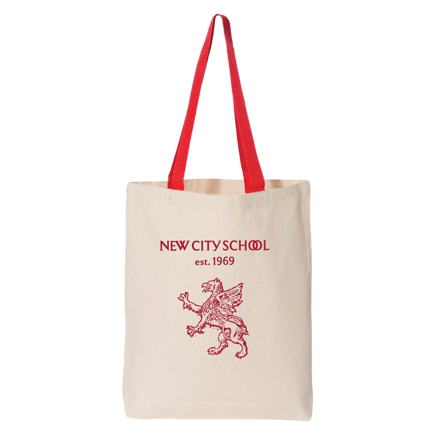New City School - Classic Driffin - Q-Tees 11L Canvas Tote with Contrast-Color Handles