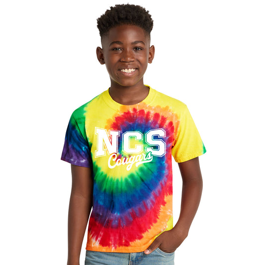 NVCS Northville Christian School Youth  Print Tie Dye Tee
