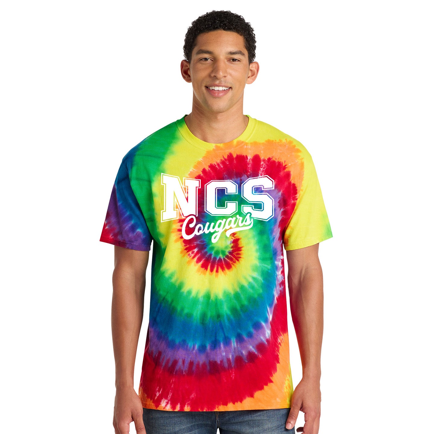NVCS Northville Christian School Adult  Print Tie Dye Tee