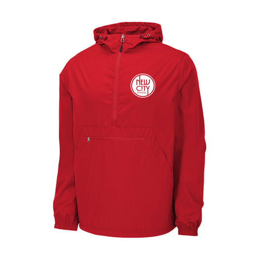 New City School -  Left Chest Circle Print  - Sport -Tek Packable Anorak Adult Jacket