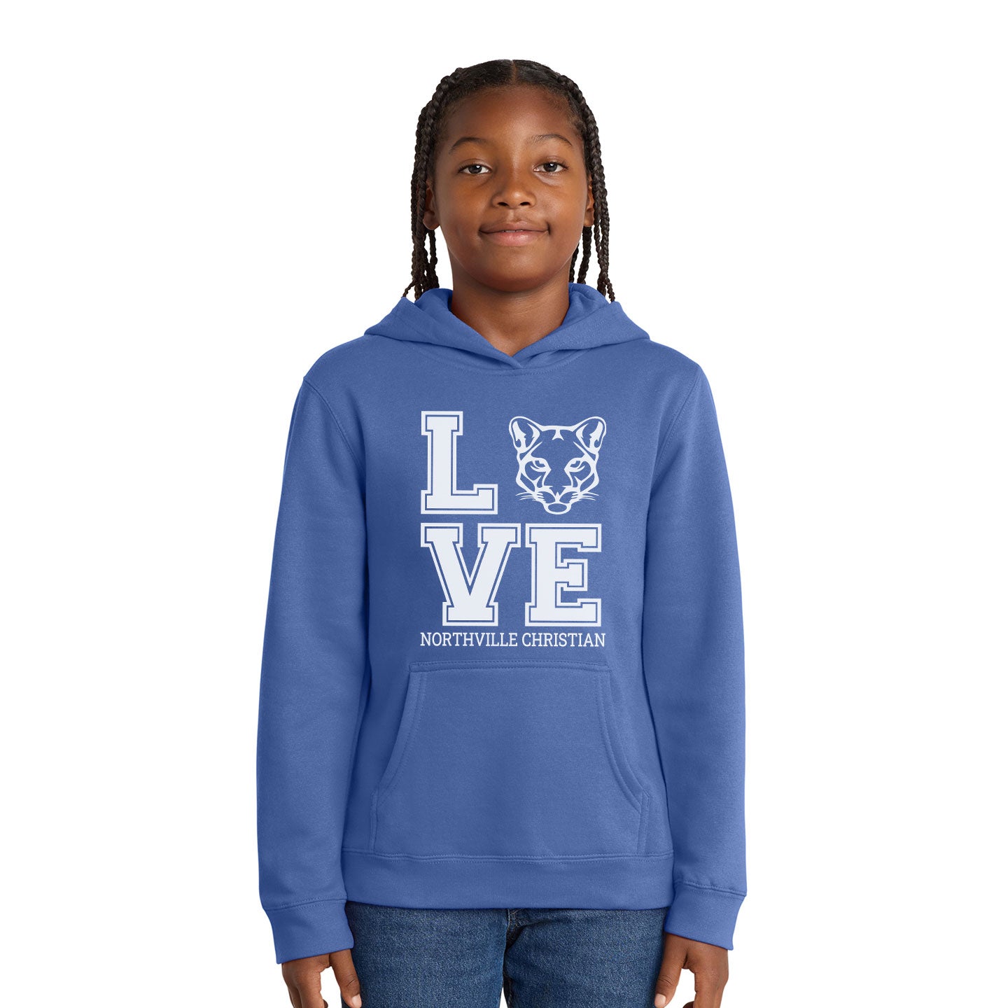 NVCS - Cougar Love District Youth V.I.T. Fleece Hoodie