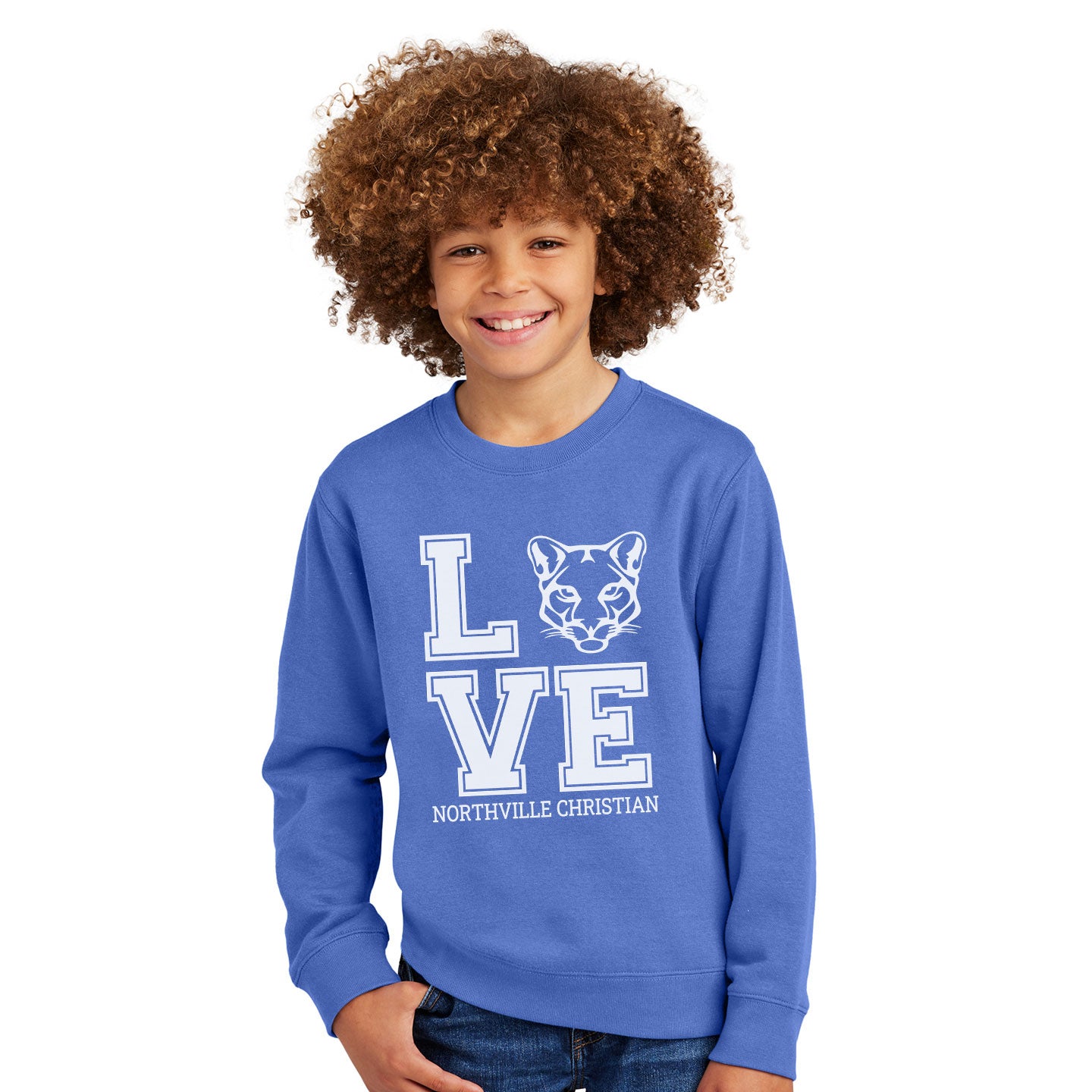 NVCS - Cougar Love District Youth V.I.T. Fleece Crew