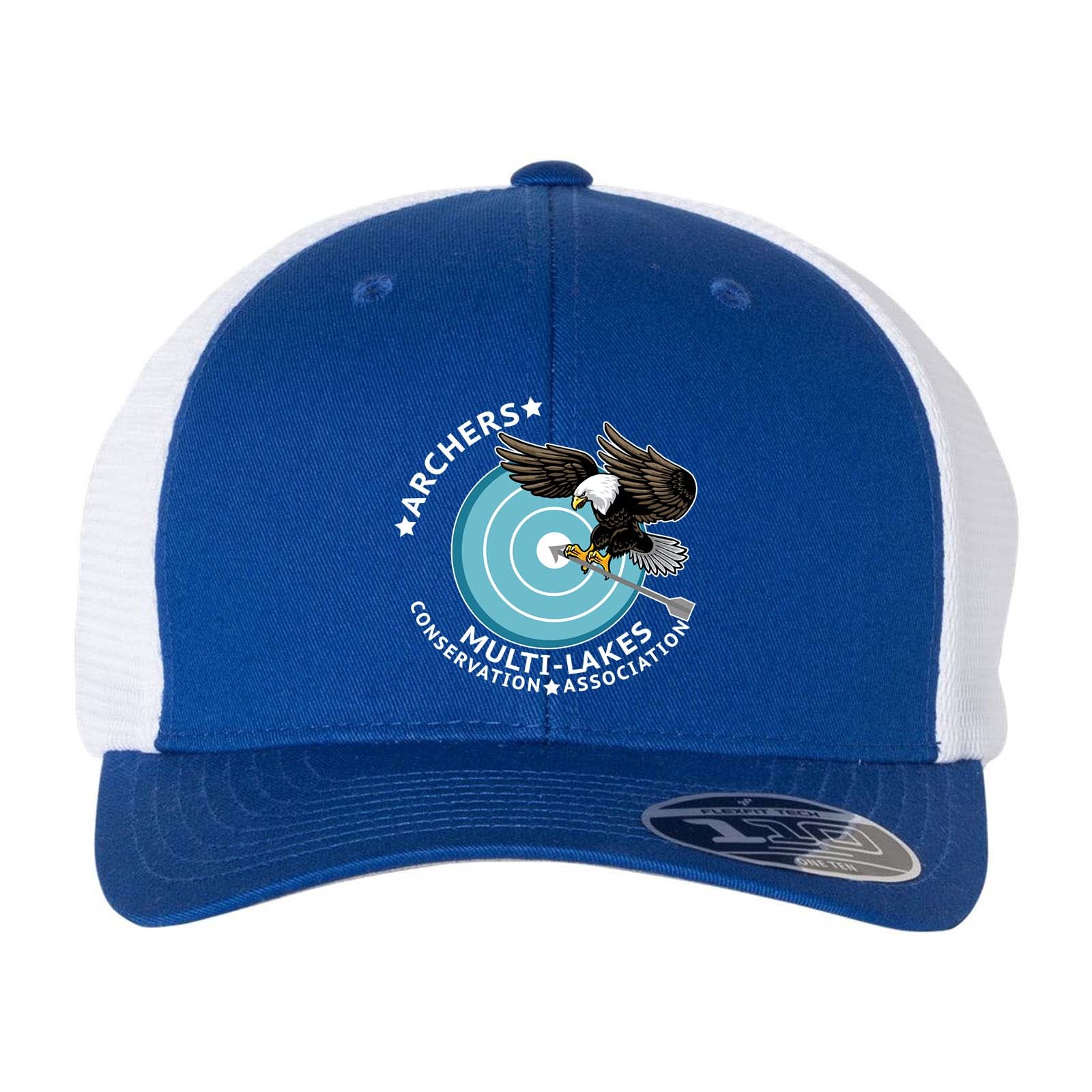 Multi-Lakes Flexfit 110M Trucker Mesh-Back Cap Embroidery