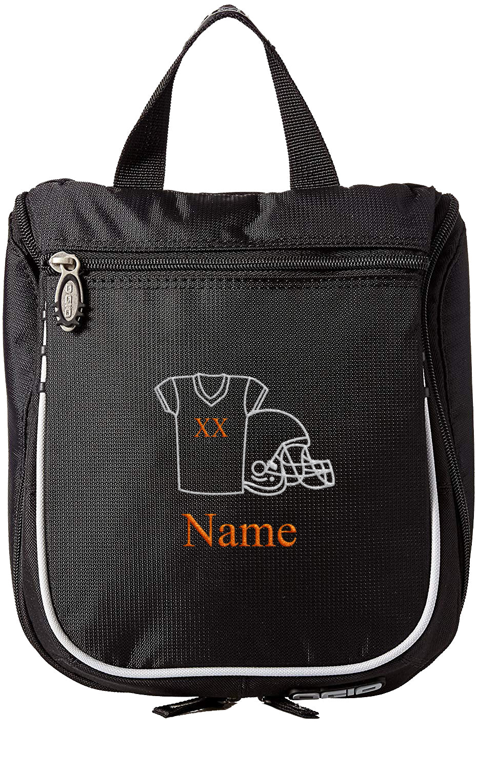 Embroidered Hanging Toiletry Bag – Custom Dopp Kit/Shaving Kit - Football