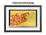 New City School - Diagonal Design - Bella + Canvas Youth Cotton/Polyester Blend T-Shirt