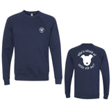 Peace Love and Paws Rescue - Whos Afraid of Little Old Me? Unisex fleece Raglan Crewneck Sweatshirt