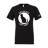 Peace Love and Paws Rescue -Childless Cat Lady Unisex Bella Triblend Shirt