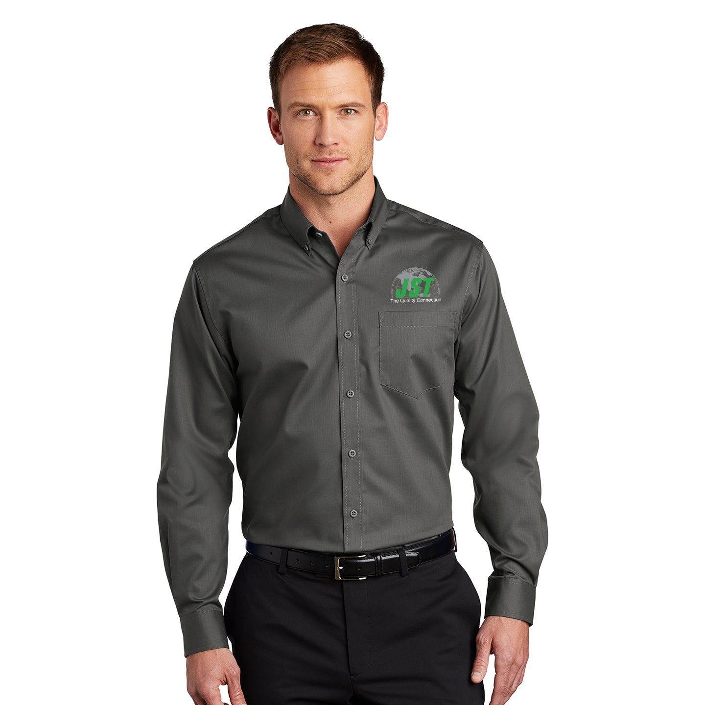 JST - Port Authority® SuperPro™ Twill Embroidered Shirt