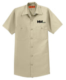 Nationwide Case Embroidered Red Kap® Long Size, Short Sleeve Industrial Work Shirt