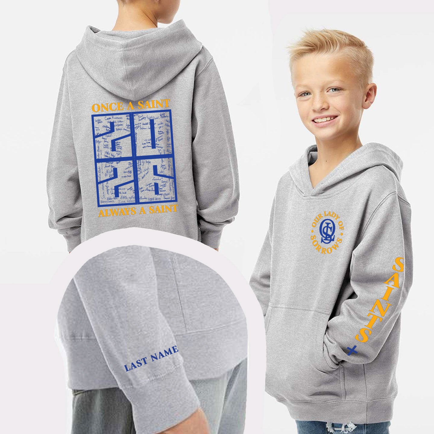 OLS - Youth Class Of 2026 8th Grade Hoodie W/ CUSTOM LAST NAME ADDED